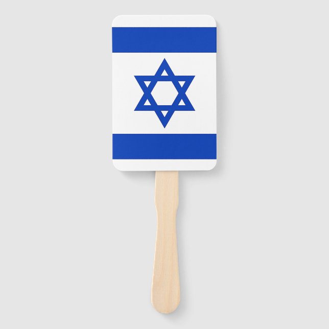 Abanico Hincha de mano con bandera de Israel (Anverso)