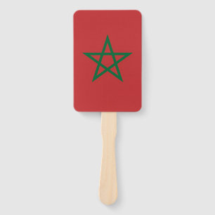 Abanico Hincha de mano con bandera de Marruecos