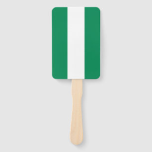 Abanico Hincha de mano con bandera de Nigeria