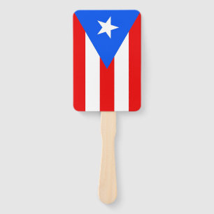 Abanico Hincha de mano con bandera de Puerto Rico, Estados