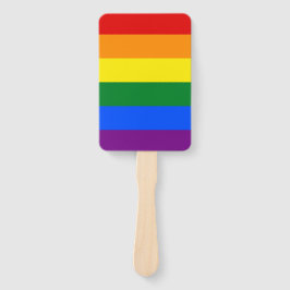 Abanico Hincha de mano con la bandera del Orgullo de LGBT