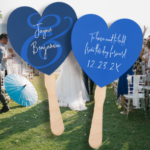 Abanico Hinchas bodas tienen y sostienen diciendo azul a l