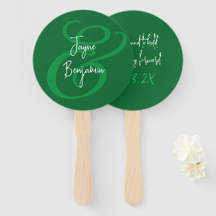 Abanico Hinchas bodas tienen y sostienen diciendo verde
