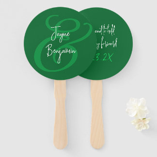 Abanico Hinchas bodas tienen y sostienen diciendo verde