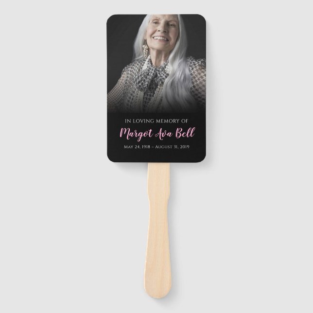 Abanico Hinchas de la mano conmemorativas del funeral negr (Anverso)