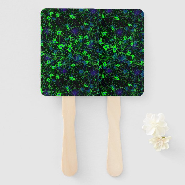 Abanico Hinchas de la mano de la ciudad de Neuron (Anverso y reverso)