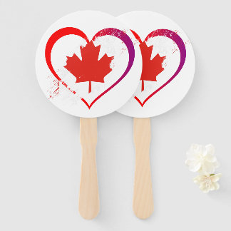 Abanico Hinchas de la mano del Día de Canadá