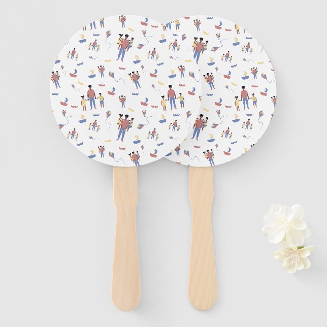 Abanico Hinchas de la mano del Día del Padre (Anverso y reverso)