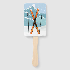 Abanico Hinchas de mano de personalizado de esquí de invie