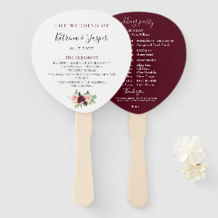 Abanico Hinchas de mano del programa de bodas florales de
