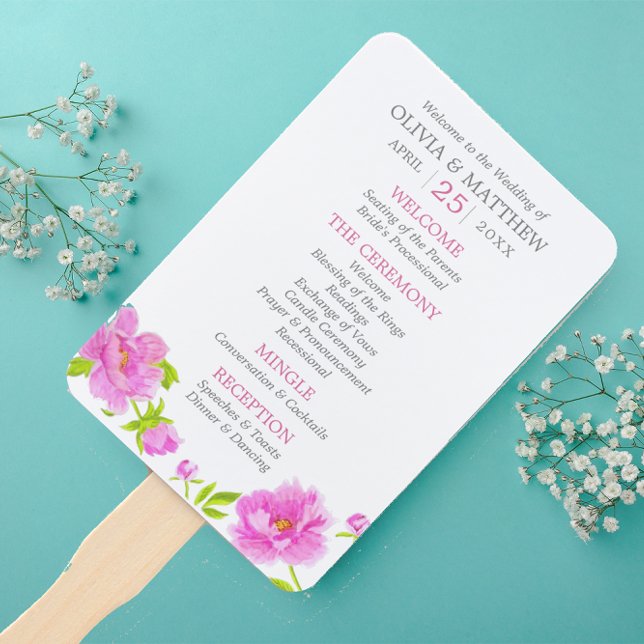 Abanico Hinchas de mano del programa de bodas florales de  (Subido por el creador)
