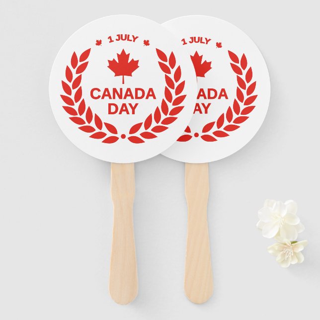 Abanico Hinchas del Día de la Guerra de Canadá (Anverso y reverso)