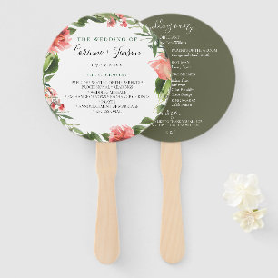 Abanico Hinchas del Programa Bohemio de Boda Floral Coral