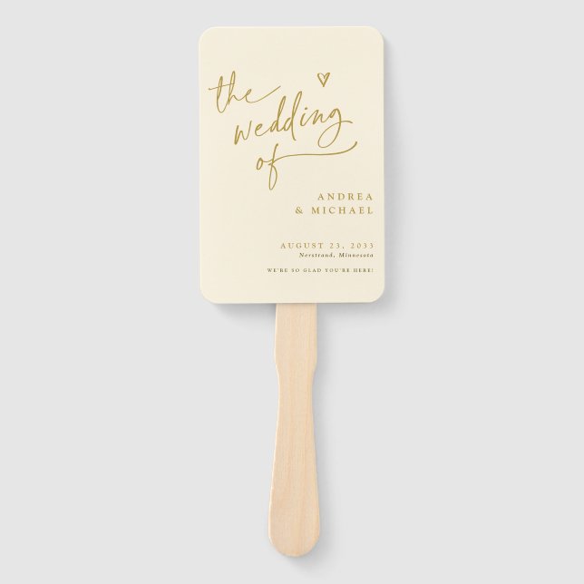 Abanico Hinchas del programa Cream and Gold Fun Wedding (Anverso)