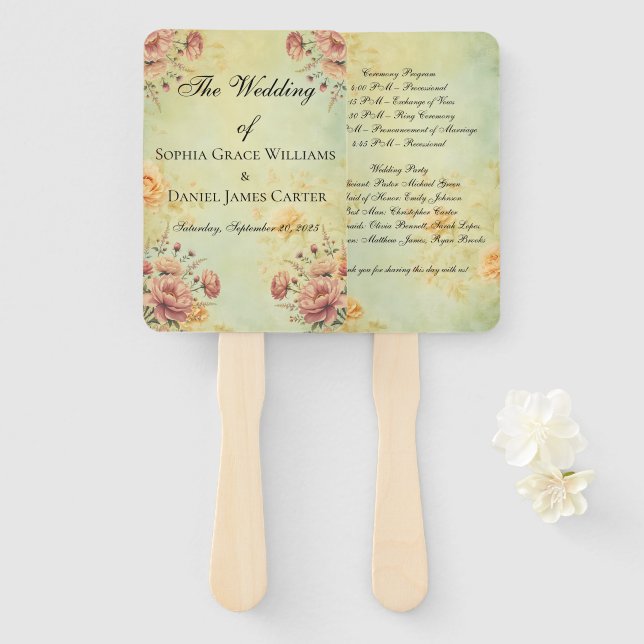 Abanico Hinchas del programa de bodas (Anverso y reverso)