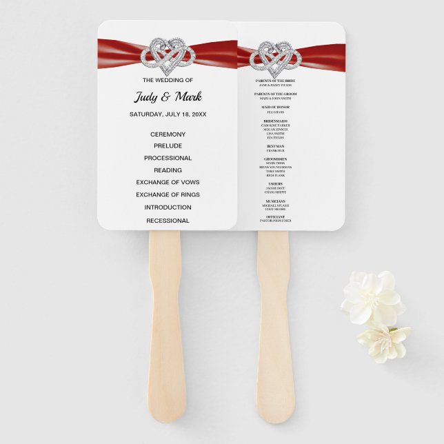 Abanico Hinchas del programa de bodas cardíacas de Red Inf (Anverso y reverso)