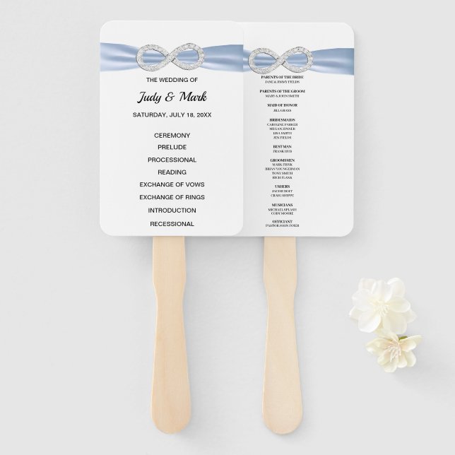 Abanico Hinchas del programa de bodas con desbordamiento d (Anverso y reverso)