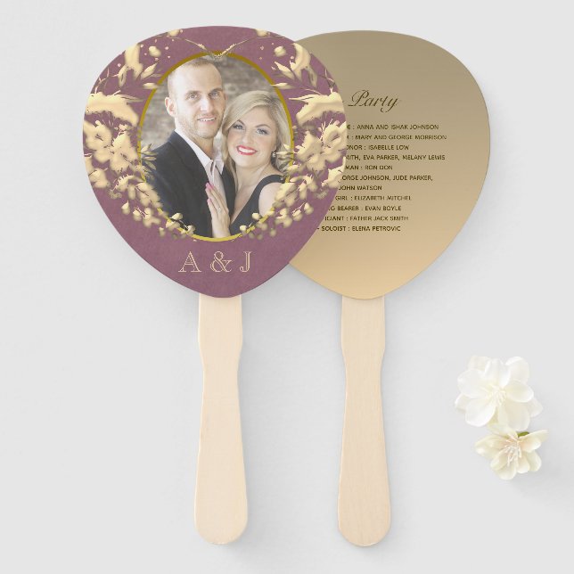 Abanico Hinchas del programa de bodas con foto (Anverso y reverso)