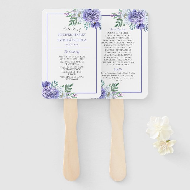 Abanico Hinchas del programa de bodas florales en la pasió (Anverso y reverso)