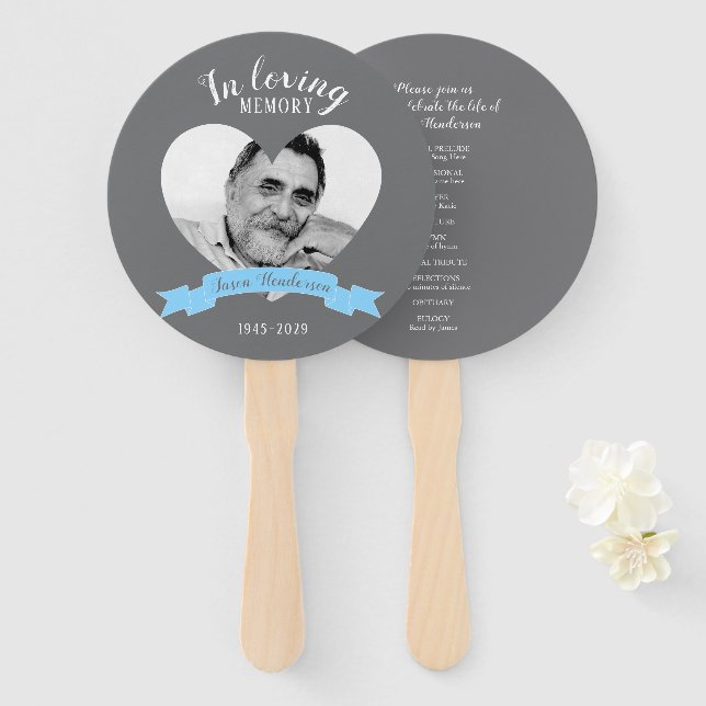 Abanico Hinchas del programa del servicio conmemorativo de (Anverso y reverso)