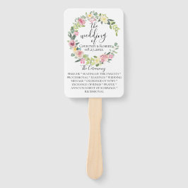 Abanico Hinchas del programa Pastel Floral Wreath Wedding