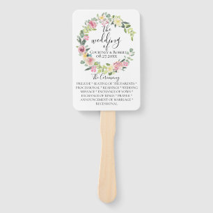 Abanico Hinchas del programa Pastel Floral Wreath Wedding