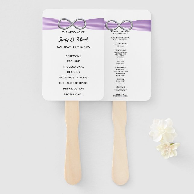 Abanico Hinchas del programa Purple Infinity Wedding (Anverso y reverso)