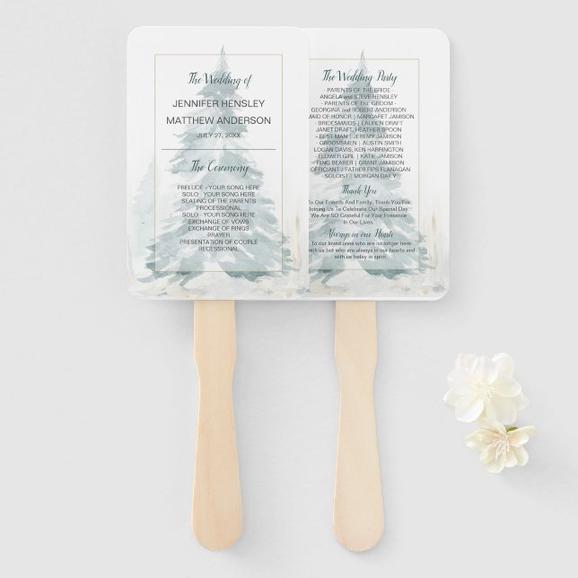 Abanico Hinchas del programa Winter Pine Romance (Anverso y reverso)