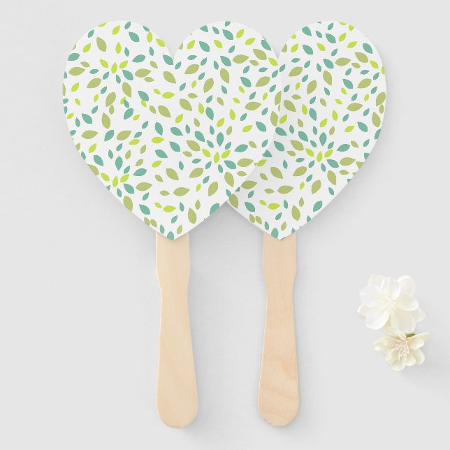 Abanico Hojas (verdes) (Anverso y reverso)