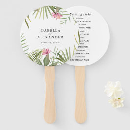 Abanico Hojas y flores tropicales