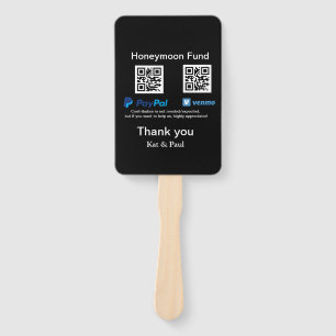 Abanico Honeymoon Fund PayPal Venmo código QR gracias