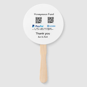 Abanico Honeymoon Fund PayPal Venmo código QR gracias