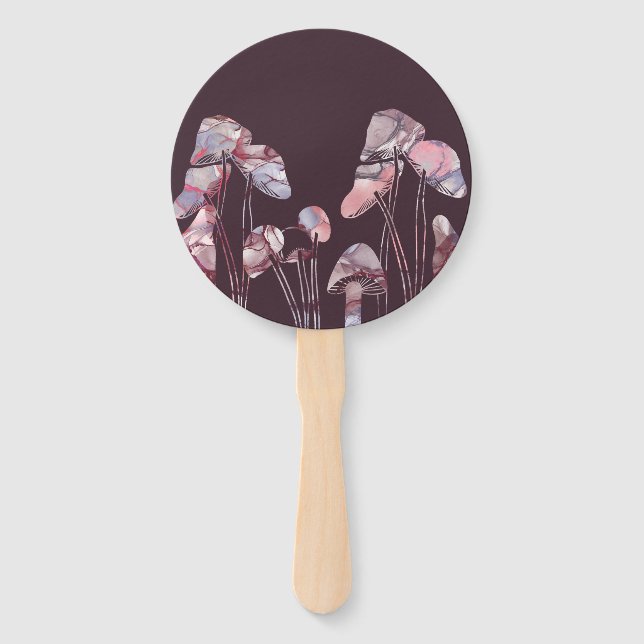 Abanico Hongos de tinta morada (Anverso)