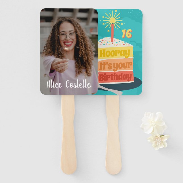 Abanico Hooray personalizado: son tus caras de fans de cum (Anverso y reverso)