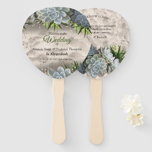 Abanico Hues de azul pálido (Anverso y reverso)