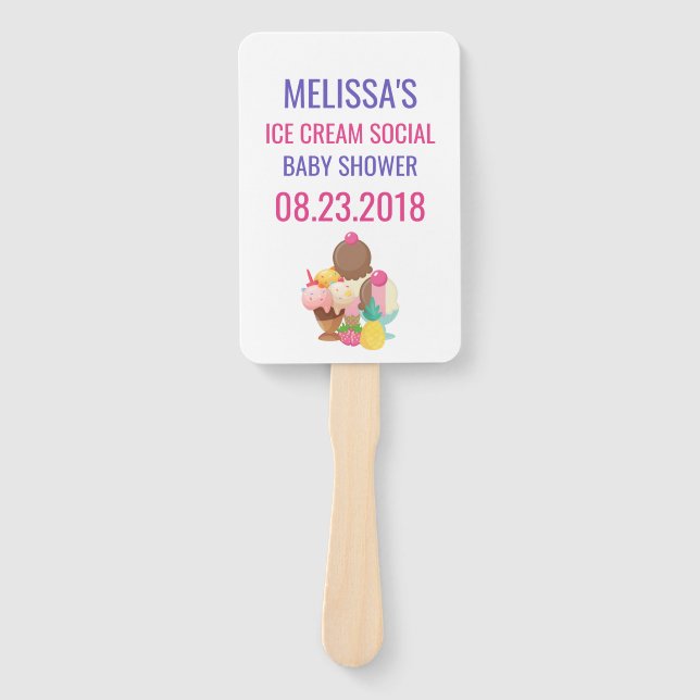 Abanico Ice Cream Social Baby Shower (Anverso)