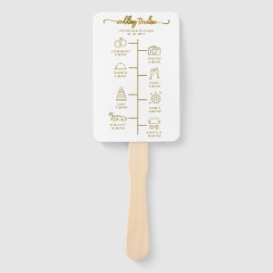 Abanico Icono de itinerario de boda guión chic programa de