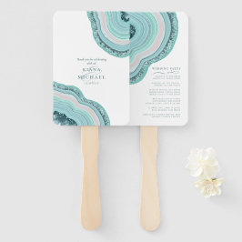 Abanico Id. Verde azulado del partido de matrimonio de Pur