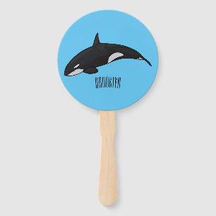 Abanico Ilustracion de personalizado de ballenas asesina