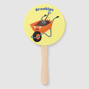 Abanico Ilustracion de personalizado de carretilla naranja