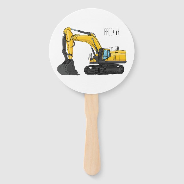 Abanico Ilustracion de personalizado de excavadora de rast (Anverso)