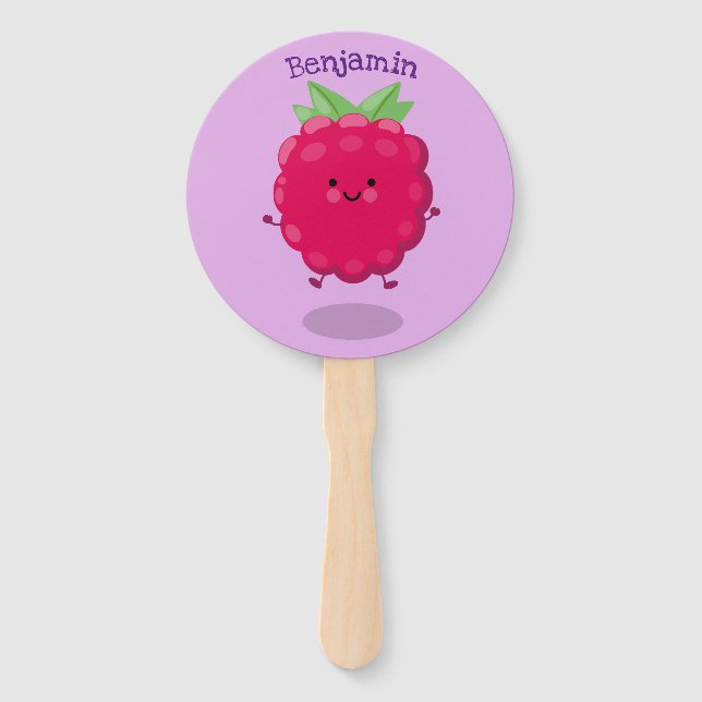 Abanico Ilustracion de personalizado de frambuesa alegre (Anverso)