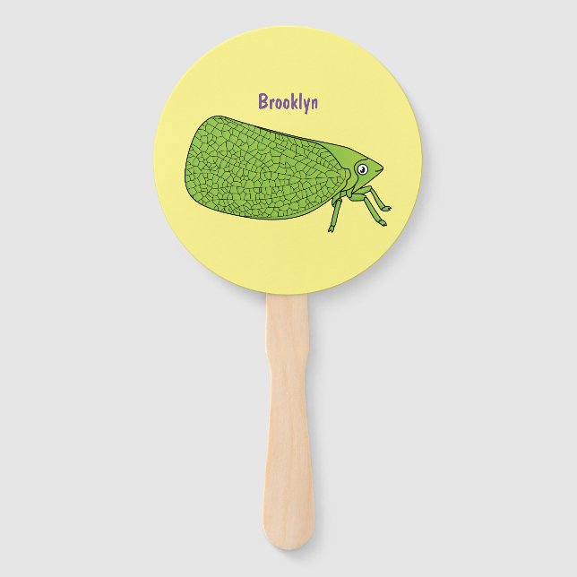 Abanico Ilustracion de personalizado de insectos de hoja v (Anverso)