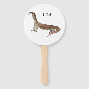 Abanico Ilustracion de personalizado de lagarto de monitor