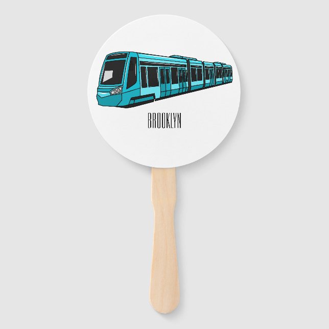 Abanico Ilustracion de personalizado de locomotora eléctri (Anverso)