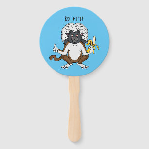 Abanico Ilustracion de personalizado de mono Tamarin Top d