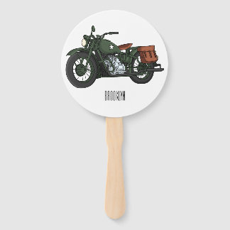 Abanico Ilustracion de personalizado de motocicleta de cru