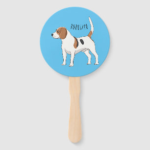 Abanico Ilustracion de personalizado de perro Beagle