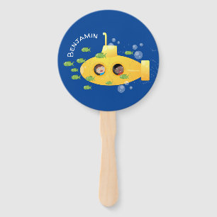 Abanico Ilustracion de personalizado de pescado submarino