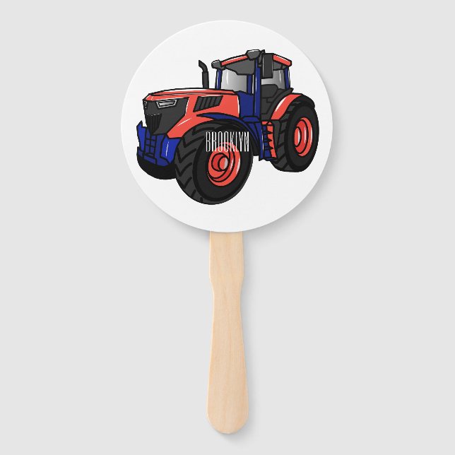 Abanico Ilustracion de personalizado de tractores (Anverso)